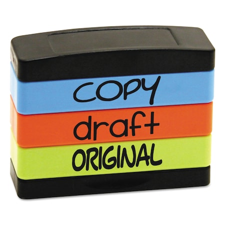 Stackstamp Stamp, Copy-Draft-Original, Assorted 8801